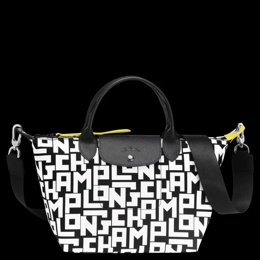 Longchamp Le Pliage Large Tote Bag in Black and White for Women