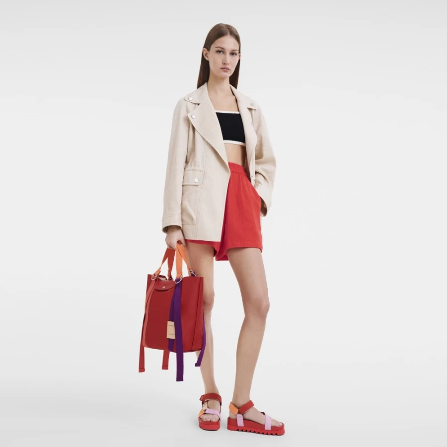 Longchamp Women's Le Pliage Re-Play Red Handbag