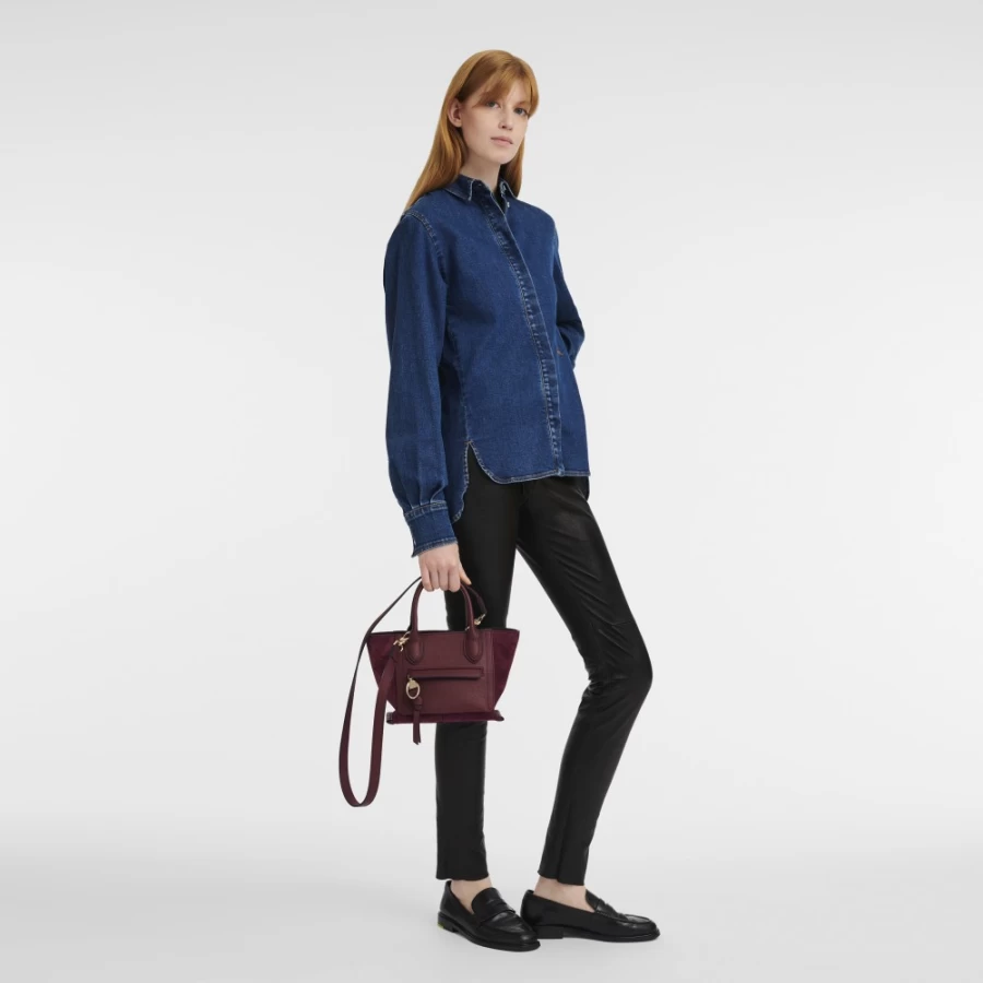 Longchamp Women's Burgundy Mailbox Handbag