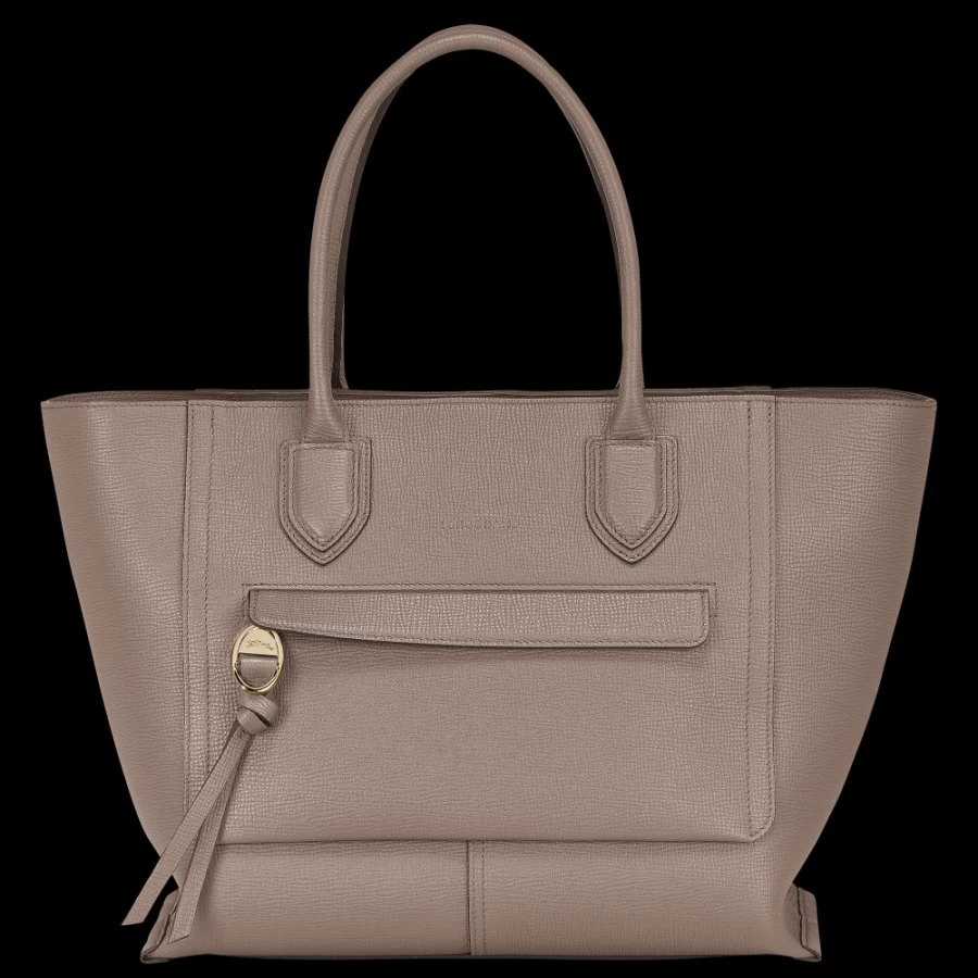 Longchamp Women's Taupe Mailbox Handbag